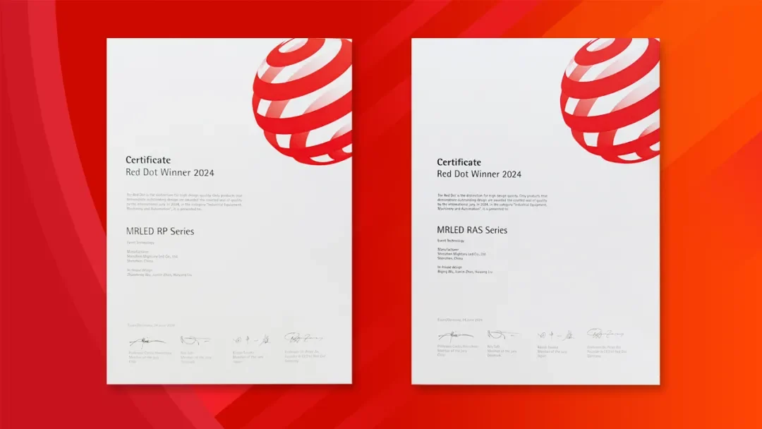 MR LED's Rental Displays Win Double Accolades: Red Dot and iF Design Awards!