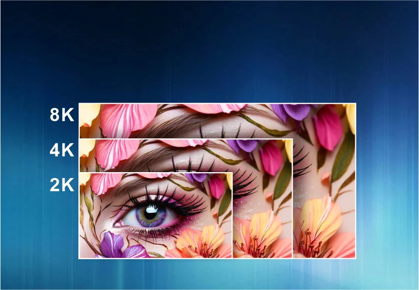 16:9 Golden Aspect Ratio Enabling perfect Pixel-to-Pixel display effect
